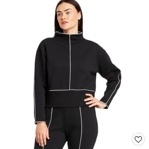 Women's Cropped Pullover Sweatshirt - Victor Glemaud x Target Black